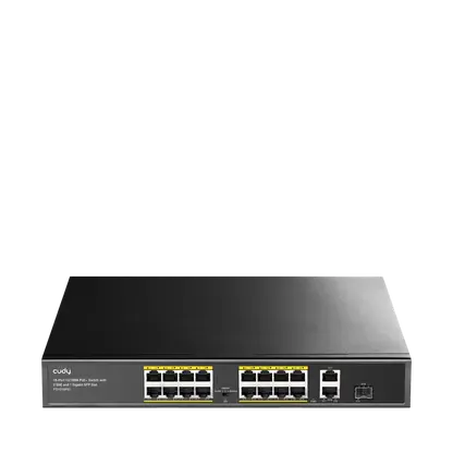 FSP-16100 16PORT 10/100MBPS FANSHINE POE SWITCH + 2UPLINK 