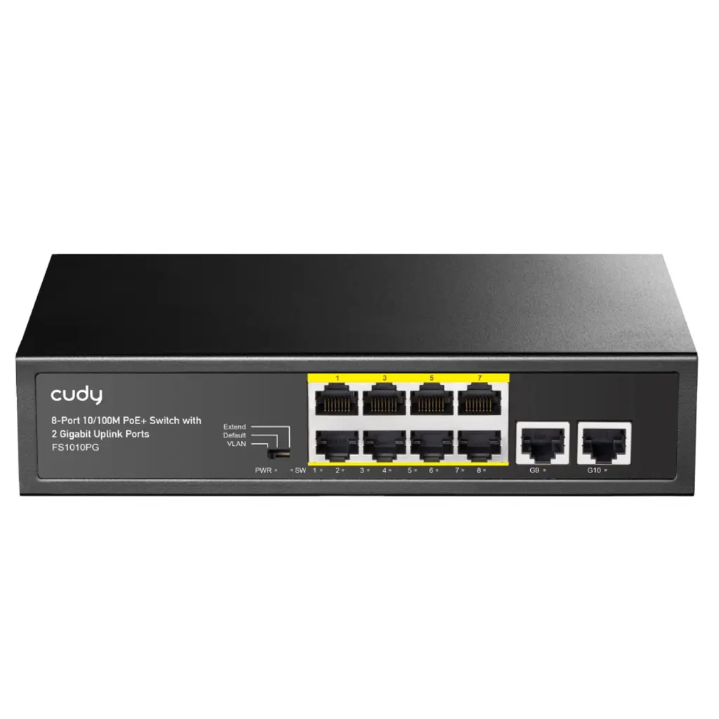 FS1010P CUDY 8 PORT 10/100 POE + SWITCH 2 UPLINK PORTS