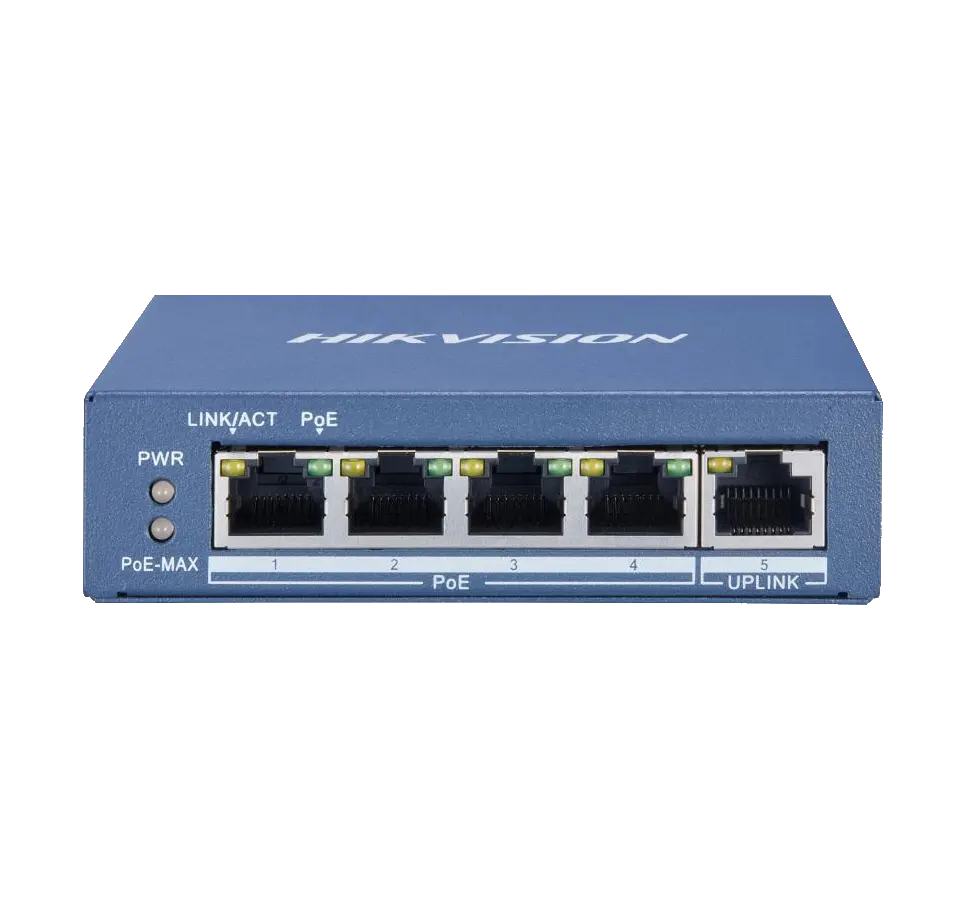 DS-3E0505P-E SWITCH POE 4PORT GIGABIT 